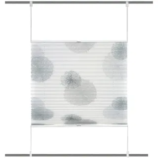 Plissee , Grau, Naturfarben , Textil , Abstraktes , 60x130 cm , Heimtextilien, Vorhänge, Plissees