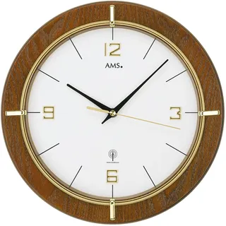 AMS Funk-Wanduhr, Funkwerk, D29x5cm, 5832 - Weiß
