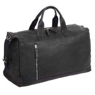 Alassio 47033 - Weekender Toro, Reisetasche für Damen und Herren aus Echtleder, Multifunktion Umhängetasche mit Schultertragegurt, Schultertasche in schwarz, Ledertasche ca. 28 x 50 x 21 cm