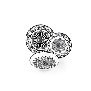 Excelsa Boheme Noir Teller-Set 18-tlg. schwarz