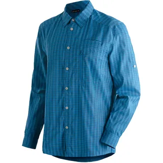 Maier Sports Langarmhemd Blue Check XL