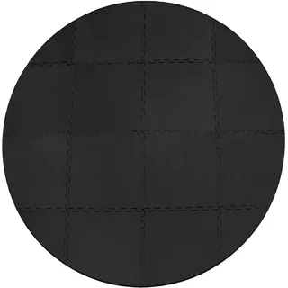 Relaxdays Poolunterlage EVA-Schaumstoff Schwarz Rutschhemmend Isolierend ø 200 cm