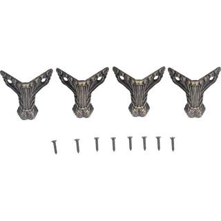 12Pcs Schmuckkästchen Beine Antik Elegantes Aussehen Premium-Legierung Robuste Langlebige Rostfrei Holz Fall Beine - Bronze