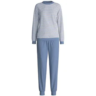CALIDA Soft Dreams Bündchen-Pyjama Damen, Frottee-Qualität aus Baumwollmix