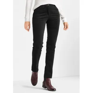 bonprix Cordhose Slim Fit schwarz 48