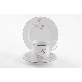 Leander Porzellan Frühstücksset, Gänse, Leander, 3 d.
