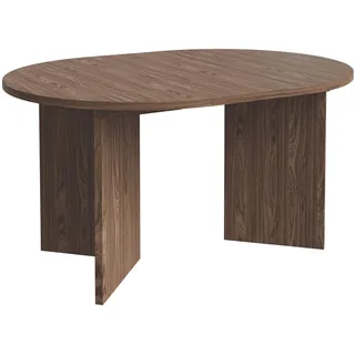 Selsey Ovaler Esstisch 110–190 x 76 x 110 cm Walnuss