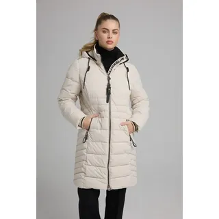 Manisa MANISA, Steppmantel mit Stehkragen und Reißverschluss, light beige