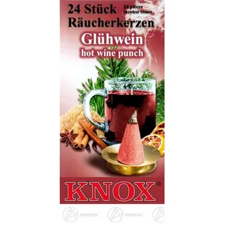 Großhandel Dregeno KNOX Räucherkerzen Glühwein 24 Stk., Kegel