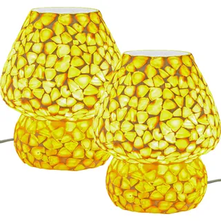 2er Set Boho Deko Nachttischlampe Nachttischlampe Mosaik Leuchte Lampe