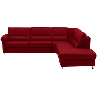 Beldomo Premium Ecksofa , Rot , Leder , Echtleder , Rindleder , Ottomane rechts, L-Form , 288x249 cm , Goldenes M , erweiterbar, Typenauswahl, Bettkasten erhältlich, Fußauswahl, Lederauswahl, Stoffauswahl, planbar, seitenverkehrt erhältlich, Bettfunktion erhältlich, Hocker erhältlich, Rückenfutter, individuell planbar, Armteil links , Wohnzimmer, Sofas & Couches, Wohnlandschaften, Ecksofas