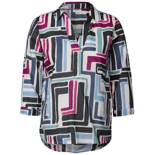 Cecil TOS Multicolor Light Cotton Blouse Light Alabaster White XL