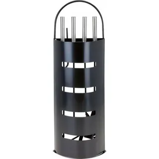 5 tlg. Kamingarnitur Kaminbesteck Kaminzubehör Kaminwerkzeug Kaminset Schwarz