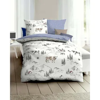 KAEPPEL Allgäu blau 135 x 200 cm + 80 x 80 cm