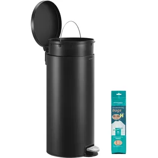 Songmics Mülleimer 30 l Schwarz