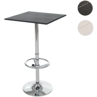 Bartisch Stehtisch Bistrotisch Chicago mit Fußablage, quadratisch 110x63x63cm MVG-zertifiziert ~ sch