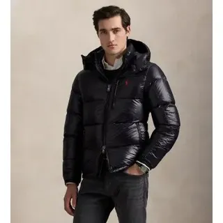 Polo Ralph Lauren für Herren. 710968281001 Gorham glänzende Daunenjacke in Dunkelmarine (M), Lässig, Nachhaltig, Recyceltes Nylon