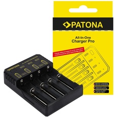 PATONA USB Charger f. round cells CR123A, 14500, 16340, 18650, 22650, 26650... and micro AAA / migno