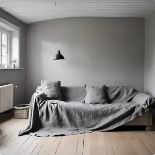 L'EMPORIO CASA Sofaüberwurf Sesselbezug aus grobem Leinen, robust, aus Panama, 160 x 260 – 260 x 280 – 360 x 280 cm, Maxi-Laken, Baumwolle, Granfoulard (Dunkelgrau, 360 x 280 cm)