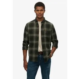 Superdry für Herren. M4011047A Grünes Holzfällerhemd (3XL), Lässig, Baumwolle, Langarm