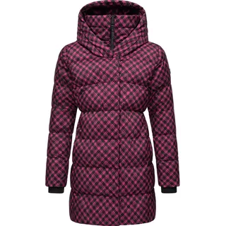 Steppmantel RAGWEAR "Steppmantel Niara Print", Damen, Gr. XS, pink (fuchsia), Obermaterial: 100% Polyester PES.  Obermaterial: Futter: 100% Polyester PES. 100% Polyester PES., Mäntel Steppmantel