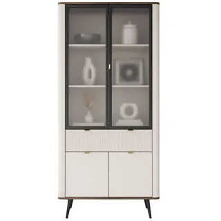 lookway Vitrine Autumn 2D2W1S 90 x 40 x 191 cm Beige/Braun