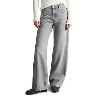 Marc OߴPolo Denim Damen Jeanshose aus Bio-Baumwolle High Waist, Grau (Light Grey Multi 08), W26/L32