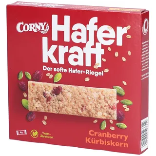 CORNY Haferkraft Cranberry-Kürbiskern Riegel
