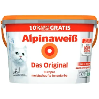 Alpina Wandfarbe Alpinaweiß Das Original Weiß Matt 11 l