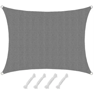 AMANKA Uv-Sonnensegel 1,5/2 m, Viereckig, Wasserdurchlässig, Grau