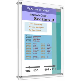 TUKA-i-AKUT Acryl Wand Bilderrahmen für A2 Flyer, Türschild Doppelte Acryl Panel Kristallklar, Wandhalter Büroschild Fotorahmen Display Rahmen für Foto Zertifikat Poster, UV-Schutz, TKD9402-A2-1x