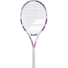 Bild von - Evo Aero Pink Tennisschläger Besaitet für Erwachsene - Kraft & Komfort - Aerodynamischer Spin Alpha Rahmen mit Evo 4 Feel & Woofer Technologie - Syntec Evo Grip 2 - Französische Marke - Pink