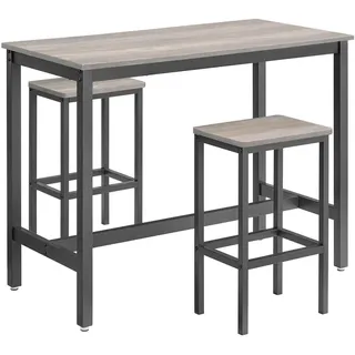 Boxxx Bar Set , Grau, Schwarz , Metall, Holzwerkstoff , 3-teilig , teilmassiv , 60x90x120 cm , Typenauswahl , Esszimmer, Barmöbel, Barschränke & Theken