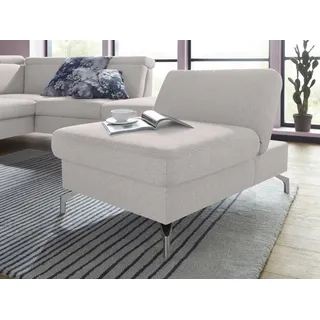 sit&more Hocker "Brisbane" Fußhöhe 12 cm, mit Federkern und Klappfunktion, silber