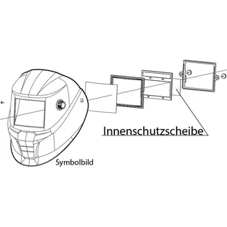 ESAB Innenschutzscheibe für Schweißerhelme -  110 x 50 / Aristo® Tech - klar