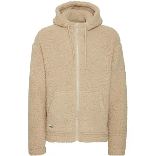 Funktions-Kapuzensweatjacke 11 PROJECT "Fellimitatjacke PRDaag", Herren, Gr. XL, beige (oatmeal), Obermaterial: 100% Polyester PES., Sweatjacken Funktions-Kapuzensweatjacke