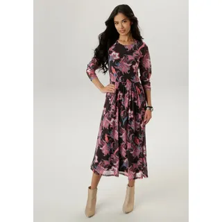 Aniston SELECTED Midikleid Floral Rot 42