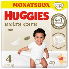 Huggies Babywindeln Extra Care mit Disney-Design Größe 4, 120 Windeln (2x60), Monatsbox