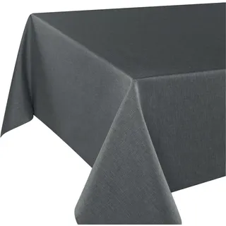 Tischdecke DELINDO LIFESTYLE "WIEN" Gr. 1, grau (anthrazit), B:160cm L:130cm, Polyester, Tischdecken, Tischdecke, Fleckabweisend, pflegeleicht, 180 g/m2
