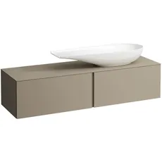 Laufen Il Bagno Alessi Schubladenelement, Ausschnitt rechts, 160x50x37cm, zu WT-Schale H81897 4, H430343097, Farbe: Perlbeige