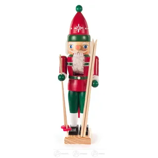 Nussknacker Skifahrer Höhe = 35cm NEU Erzgebirge Nußknacker Weihnachtsfigur
