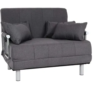 Mendler Schlafcouch Stoff 1-Sitzer Grau