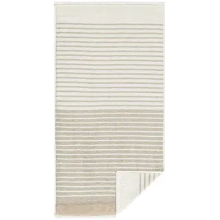 Egeria Duschtuch "Maris" Double Face mit Streifen, reine Baumwolle, sand
