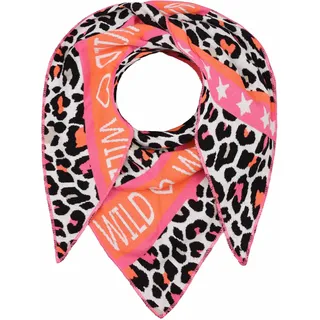 Zwillingsherz »"Leo Wild"« auffälliges Tuch, Leo-Muster, WILD Schriftzug, Feinstrick,