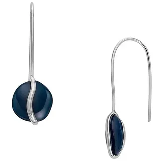 Skagen Damenohrringe SOFIE SEA Glass Pull-Through Organic Shape blau, SKJ1812040
