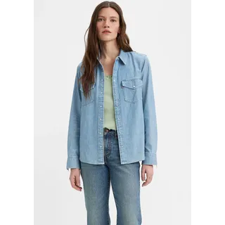 Levi's® Jeansbluse »ESSENTIAL WESTERN« mit Brusttaschen mit Druckknöpfen, blau