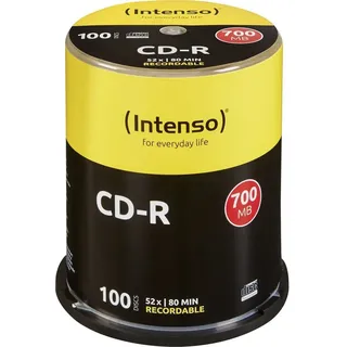 Intenso CD-R Cake Box 80MIN/700MB 100 x), Optischer Datenträger