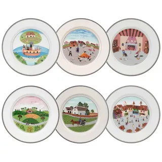 Villeroy & Boch »Frühstücksteller Kollektion Design Naif ø 21 cm 6er Set bunt«, bunt,