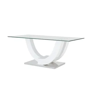 Stolkom Swing Weiß Glas 120 x 48 x 60 cm
