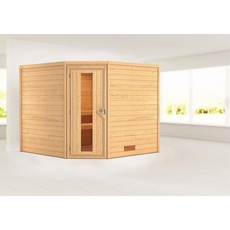 Bild Sauna »"Leona" mit Energiespartür naturbelassen«, aus hochwertiger nordischer Fichte beige